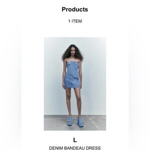 Zara Light Blue Denim Dress
